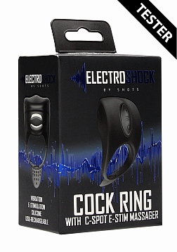 Cock Ring - With C-spot E-stim Massager - Black - Tester..