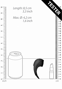 Cock Ring - With C-spot E-stim Massager - Black - Tester..