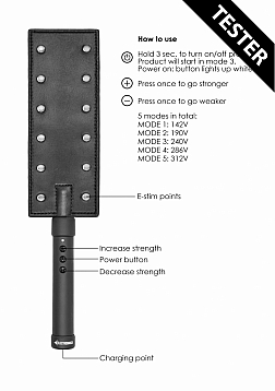 E-stim Paddle - Black - Tester..