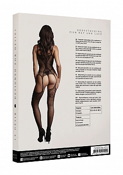 Fishnet and Lace Bodystocking - One Size