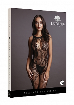 Criss Cross Neck Bodystocking - One Size