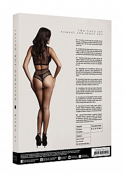 Duo Net Key-Hole Bra Set - One Size