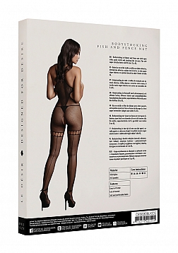 Net High Neck Bodystocking - One Size