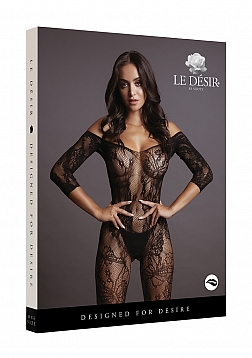 Lace Sleeved Bodystocking - One Size