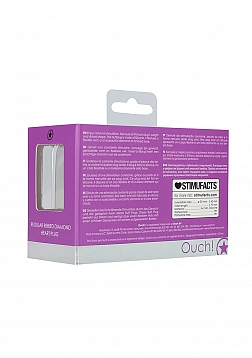 Regular Ribbed Diamond Heart Plug - Purple..