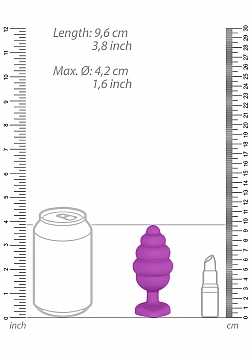 Ribbed Diamond Heart Plug - Extra Large