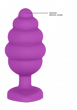 Ribbed Diamond Heart Plug - Extra Large