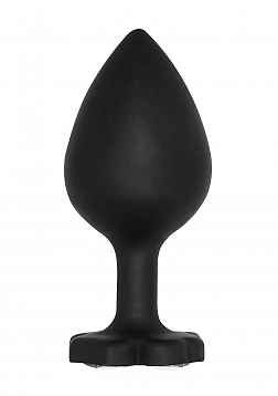 Extra Large Lucky Diamond Butt Plug - Black