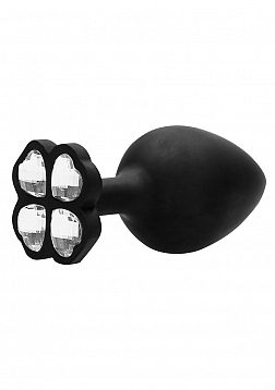 Extra Large Lucky Diamond Butt Plug - Black