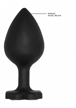 Extra Large Lucky Diamond Butt Plug - Black