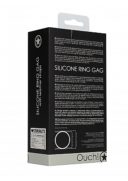 Silicone Ring Gag with Leather Straps