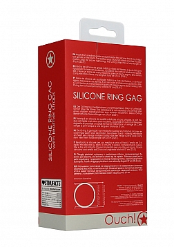 Silicone Ring Gag with Leather Straps