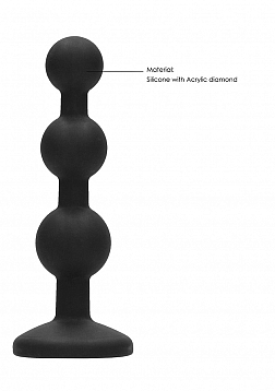 Silicone Beaded Diamond Butt Plug