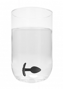 Regular Diamond Butt Plug With Handle - Black..