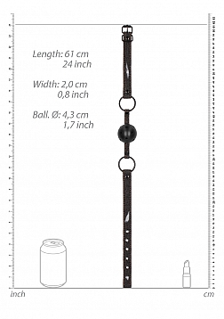 Breathable Ball Gag - With Roughend Denim Straps - Black ..