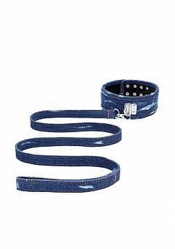 Denim Collar with Leash