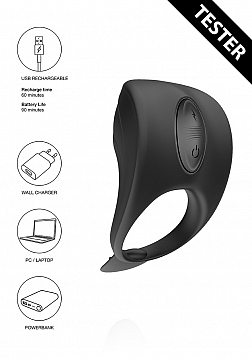 Cock Ring - With C-spot E-stim Massager - Black - Tester..