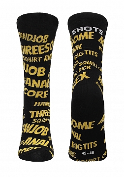 Sexy Words Socks - US Size 8-12 / EU Size 42-46