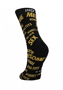 Sexy Words Socks - US Size 8-12 / EU Size 42-46