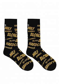 Sexy Words Socks - US Size 8-12 / EU Size 42-46