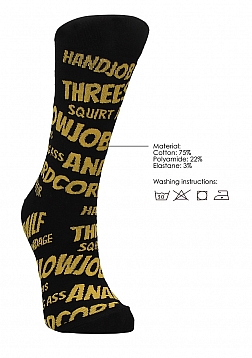 Sexy Words Socks - US Size 8-12 / EU Size 42-46