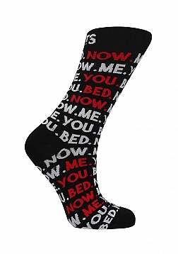 You Me Bed Now Socks - US Size 8-12 / EU Size 42-46