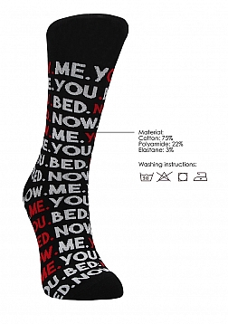 You Me Bed Now Socks - US Size 8-12 / EU Size 42-46