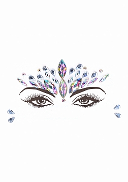 Dazzling Crowned Face Bling Sticker