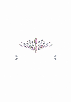 Dazzling Crowned Face Bling Sticker