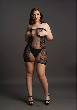 Strapless Mini Dress - Plus Size