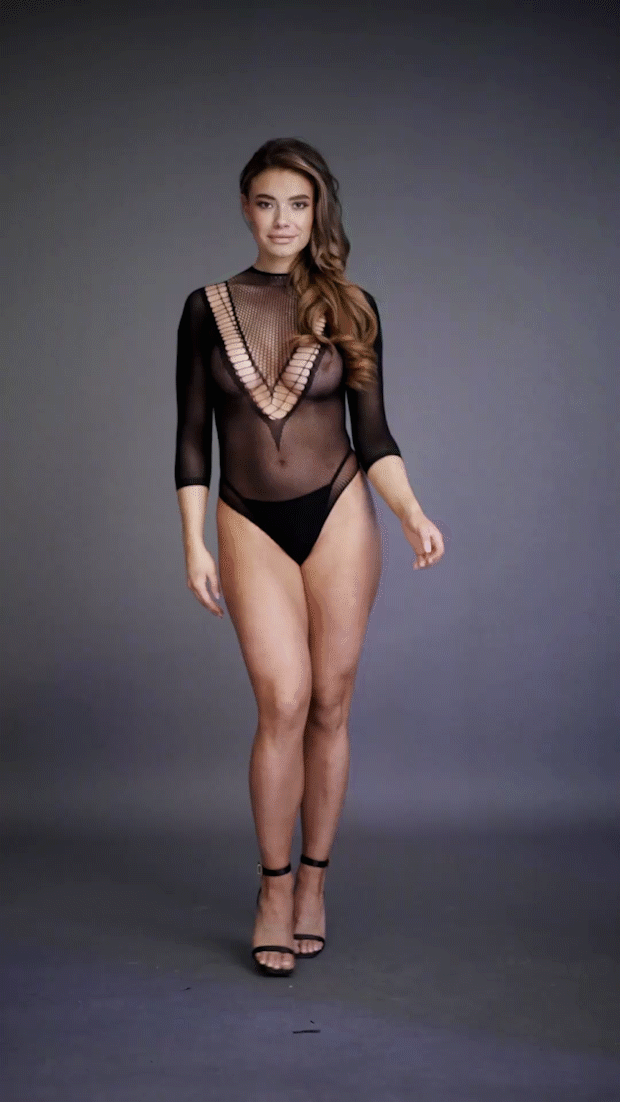 Short sleeve teddy - Black - O/S