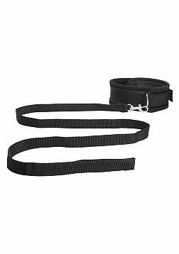 Velvet Adjustable Collar with Leash