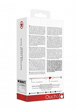 Silicone Heart Gag - Nurse Theme - White..