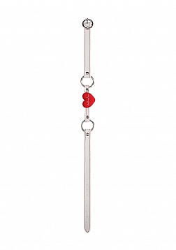 Silicone Heart Gag - Nurse Theme - White..