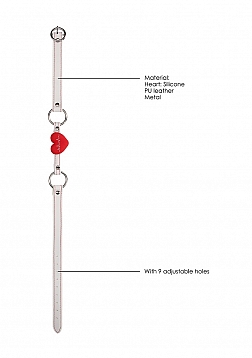 Silicone Heart Gag - Nurse Theme - White..