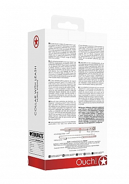 Collar With Leash - Nurse Theme - White..