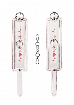 Ankle Cuffs - Nurse Theme - White..