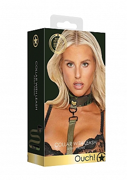 Collar with Leash - Army Theme