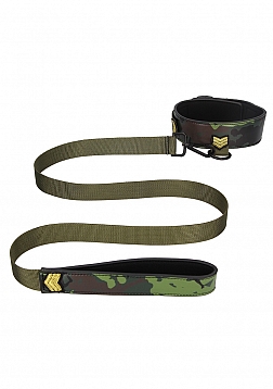 Collar with Leash - Army Theme