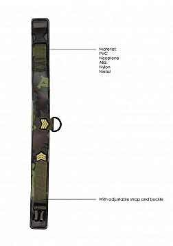 Collar with Leash - Army Theme