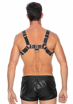 Bulldog Leather Chest Harness - S/M