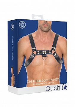 Bulldog Leather Chest Harness - S/M
