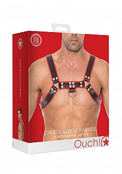 Bulldog Leather Chest Harness - S/M