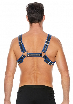 Leather Bulldog Harness with Buckles - L/XL