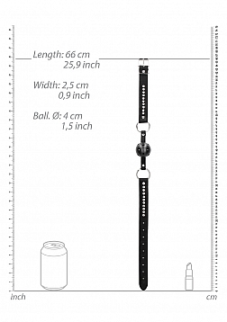 Breathable Ball Gag with with Diamond Studded Straps