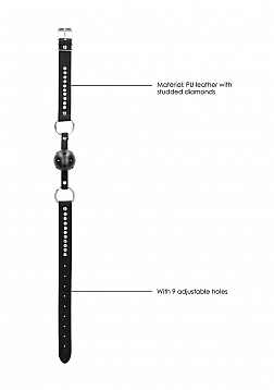 Breathable Ball Gag with with Diamond Studded Straps