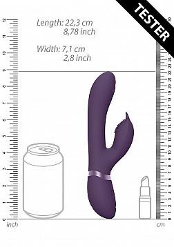 VIVE-AIMI Rechargeable Triple Motor Swinging Silicone Rabbit - Purple..