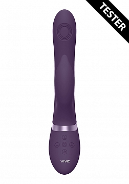 VIVE-AIMI Rechargeable Triple Motor Swinging Silicone Rabbit - Purple..