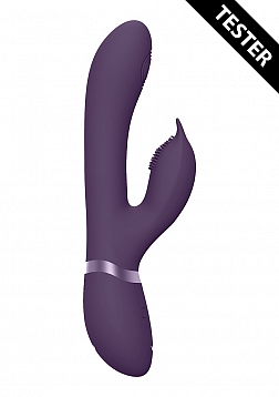 VIVE-AIMI Rechargeable Triple Motor Swinging Silicone Rabbit - Purple..