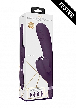 VIVE-CHOU Rechargeable Pulse-Wave Silicone Rabbit W/Interchangeable Clitoral Sleeves - Purple..